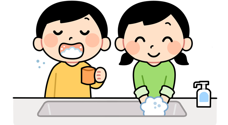 手洗いうがいを心がけましょう