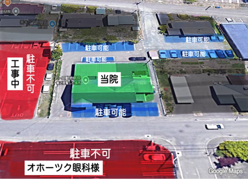 当院の駐車可能範囲